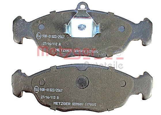 METZGER 1170015 Bremsbelagsatz, Scheibenbremse